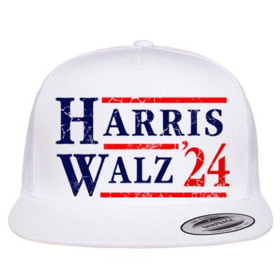 Kamala Harris Tim Walz 2024 Election Democrat Party Flat Bill Trucker Hat