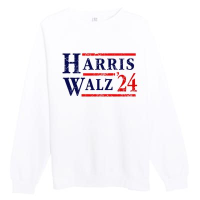 Kamala Harris Tim Walz 2024 Election Democrat Party Premium Crewneck Sweatshirt