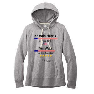 Kamala Harris Tim Walz For President And Vice President Vote Women's Fleece Hoodie