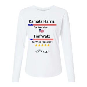 Kamala Harris Tim Walz For President And Vice President Vote Womens Cotton Relaxed Long Sleeve T-Shirt