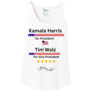 Kamala Harris Tim Walz For President And Vice President Vote Ladies Essential Tank