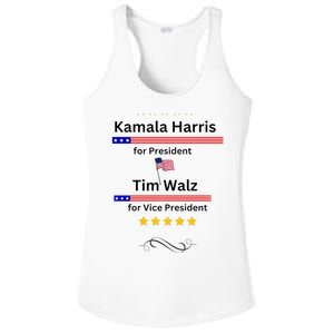 Kamala Harris Tim Walz For President And Vice President Vote Ladies PosiCharge Competitor Racerback Tank