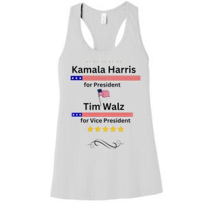 Kamala Harris Tim Walz For President And Vice President Vote Women's Racerback Tank