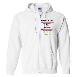 Kamala Harris Tim Walz For President And Vice President Vote Full Zip Hoodie