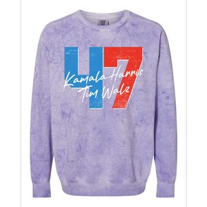 Kamala Harris Tim Walz 47 2024 Election Colorblast Crewneck Sweatshirt