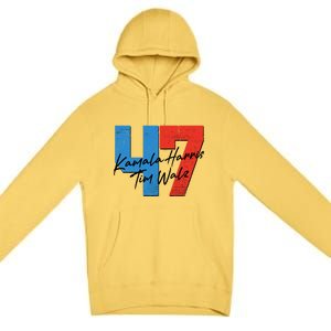 Kamala Harris Tim Walz 47 2024 Election Premium Pullover Hoodie