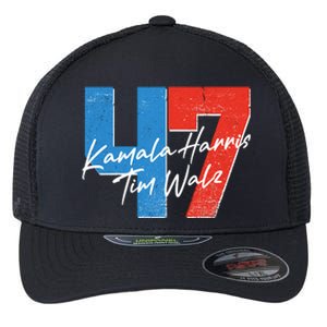 Kamala Harris Tim Walz 47 2024 Election Flexfit Unipanel Trucker Cap