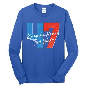 Kamala Harris Tim Walz 47 2024 Election Tall Long Sleeve T-Shirt