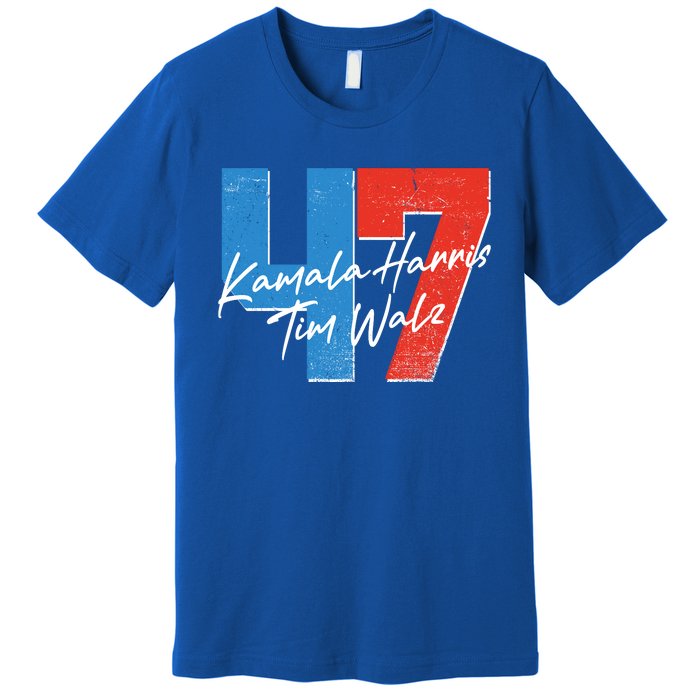 Kamala Harris Tim Walz 47 2024 Election Premium T-Shirt