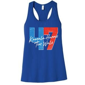 Kamala Harris Tim Walz 47 2024 Election Women's Racerback Tank