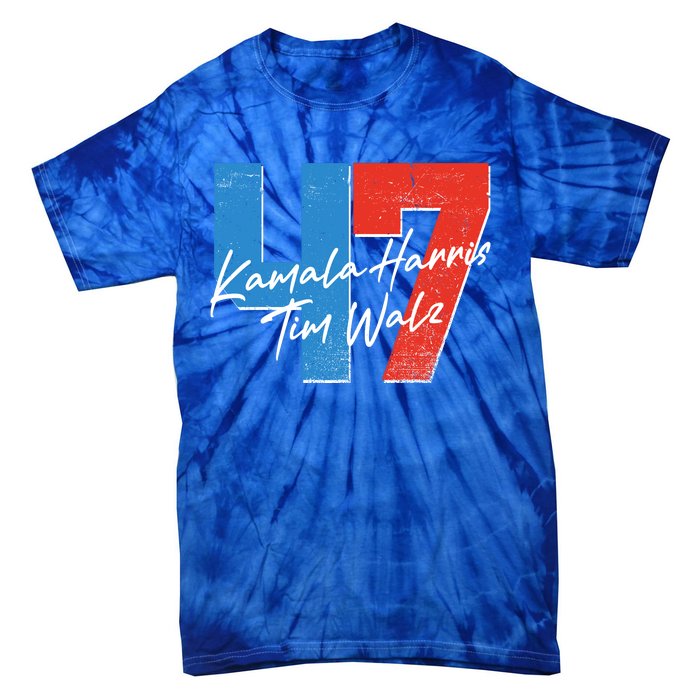 Kamala Harris Tim Walz 47 2024 Election Tie-Dye T-Shirt