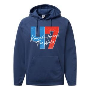 Kamala Harris Tim Walz 47 2024 Election Performance Fleece Hoodie