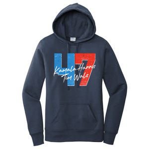 Kamala Harris Tim Walz 47 2024 Election Women's Pullover Hoodie