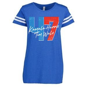 Kamala Harris Tim Walz 47 2024 Election Enza Ladies Jersey Football T-Shirt