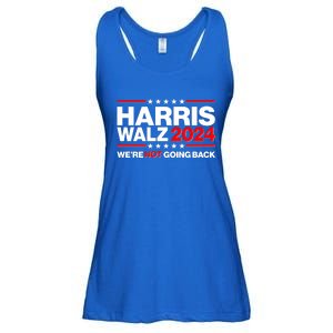 Kamala Harris Tim Walz 2024 Election Were Not Going Back Ladies Essential Flowy Tank