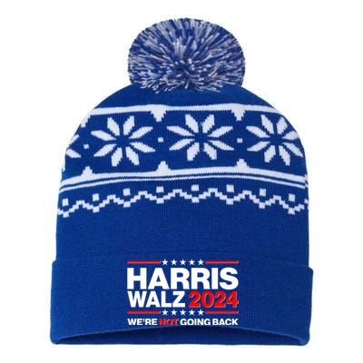 Kamala Harris Tim Walz 2024 Election Were Not Going Back USA-Made Snowflake Beanie