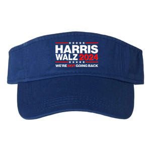 Kamala Harris Tim Walz 2024 Election Were Not Going Back Valucap Bio-Washed Visor