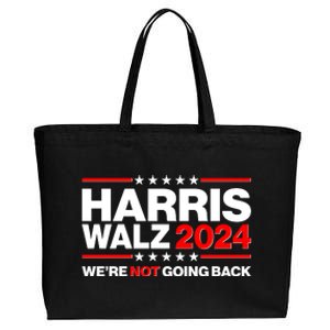 Kamala Harris Tim Walz 2024 Election Were Not Going Back Cotton Canvas Jumbo Tote