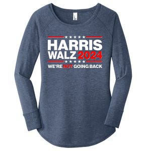 Kamala Harris Tim Walz 2024 Election Were Not Going Back Women's Perfect Tri Tunic Long Sleeve Shirt