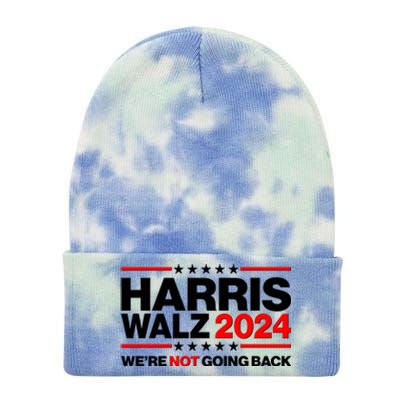 Kamala Harris Tim Walz 2024 Election Were Not Going Back Tie Dye 12in Knit Beanie