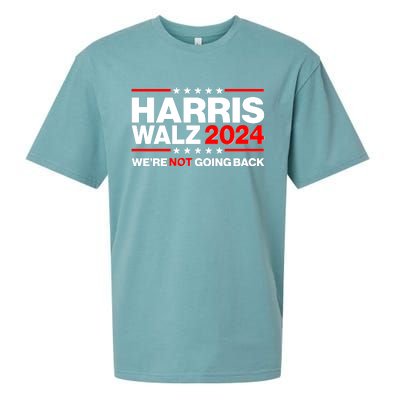 Kamala Harris Tim Walz 2024 Election Were Not Going Back Sueded Cloud Jersey T-Shirt