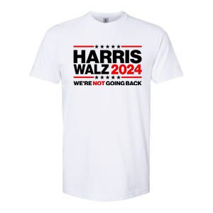 Kamala Harris Tim Walz 2024 Election Were Not Going Back Softstyle CVC T-Shirt