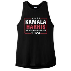 Kamala Harris T WeRe Not Going Back Vote For 2024 Ladies PosiCharge Tri-Blend Wicking Tank