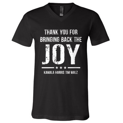 Kamala Harris Tim Walz Waltz 2024 Joyful Warriors V-Neck T-Shirt