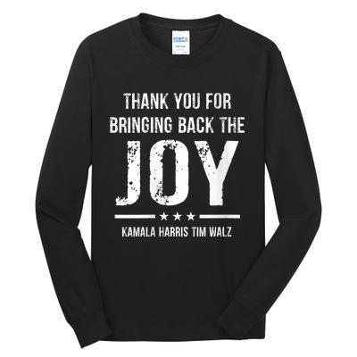 Kamala Harris Tim Walz Waltz 2024 Joyful Warriors Tall Long Sleeve T-Shirt