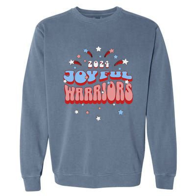 Kamala Harris Tim Walz Joyful Warrirors 2024 Garment-Dyed Sweatshirt