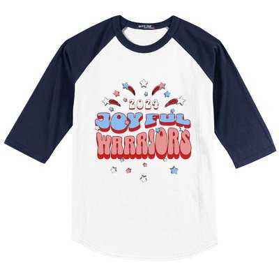 Kamala Harris Tim Walz Joyful Warrirors 2024 Baseball Sleeve Shirt