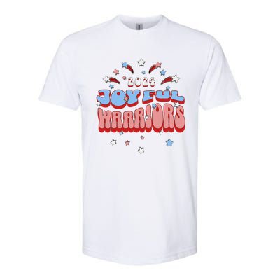 Kamala Harris Tim Walz Joyful Warrirors 2024 Softstyle CVC T-Shirt