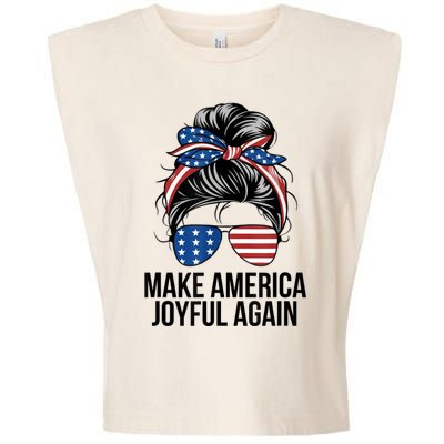 Kamala Harris Tim Walz Waltz 2024 Joyful Warriors Make America Joyful Again Garment-Dyed Women's Muscle Tee