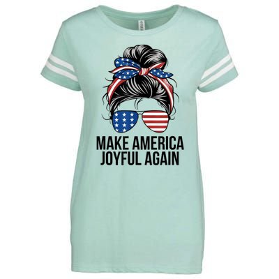 Kamala Harris Tim Walz Waltz 2024 Joyful Warriors Make America Joyful Again Enza Ladies Jersey Football T-Shirt