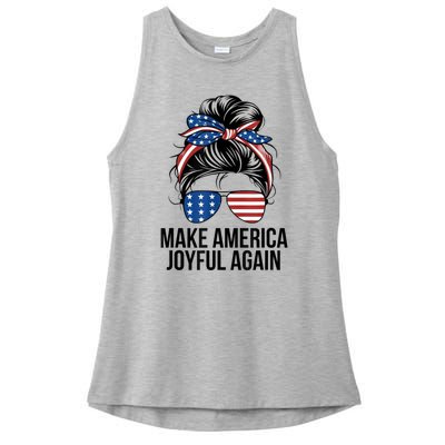 Kamala Harris Tim Walz Waltz 2024 Joyful Warriors Make America Joyful Again Ladies PosiCharge Tri-Blend Wicking Tank