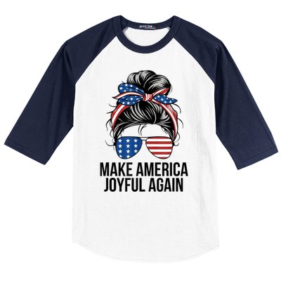 Kamala Harris Tim Walz Waltz 2024 Joyful Warriors Make America Joyful Again Baseball Sleeve Shirt