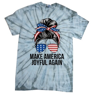 Kamala Harris Tim Walz Waltz 2024 Joyful Warriors Make America Joyful Again Tie-Dye T-Shirt