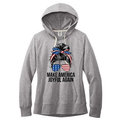 Kamala Harris Tim Walz Waltz 2024 Joyful Warriors Make America Joyful Again Women's Fleece Hoodie