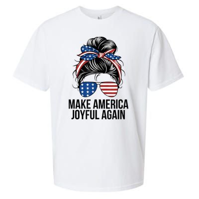 Kamala Harris Tim Walz Waltz 2024 Joyful Warriors Make America Joyful Again Sueded Cloud Jersey T-Shirt