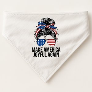 Kamala Harris Tim Walz Waltz 2024 Joyful Warriors Make America Joyful Again USA-Made Doggie Bandana