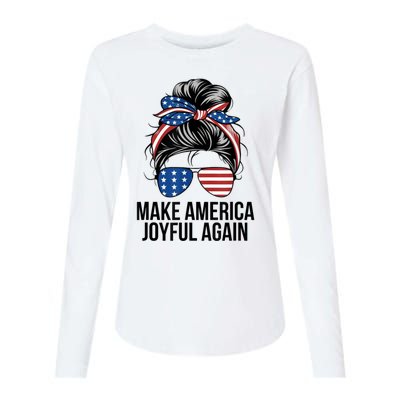 Kamala Harris Tim Walz Waltz 2024 Joyful Warriors Make America Joyful Again Womens Cotton Relaxed Long Sleeve T-Shirt