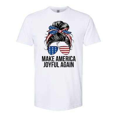 Kamala Harris Tim Walz Waltz 2024 Joyful Warriors Make America Joyful Again Softstyle CVC T-Shirt