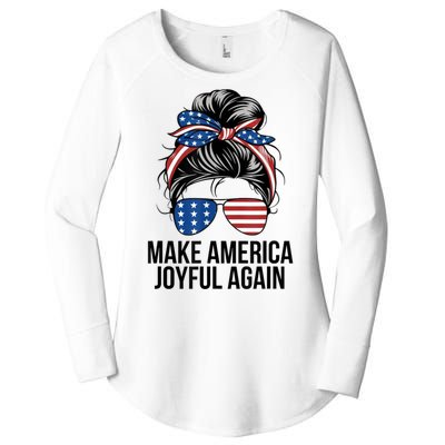 Kamala Harris Tim Walz Waltz 2024 Joyful Warriors Make America Joyful Again Women's Perfect Tri Tunic Long Sleeve Shirt