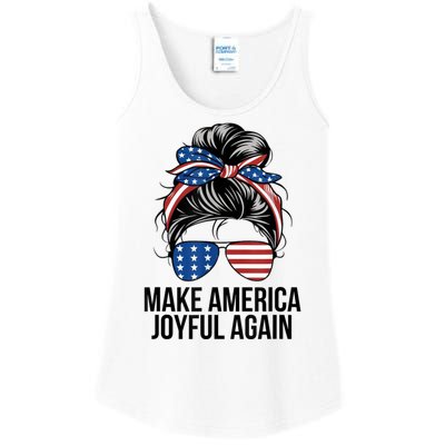 Kamala Harris Tim Walz Waltz 2024 Joyful Warriors Make America Joyful Again Ladies Essential Tank