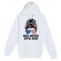 Kamala Harris Tim Walz Waltz 2024 Joyful Warriors Make America Joyful Again Premium Pullover Hoodie