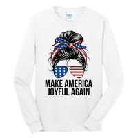 Kamala Harris Tim Walz Waltz 2024 Joyful Warriors Make America Joyful Again Tall Long Sleeve T-Shirt