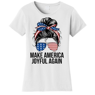 Kamala Harris Tim Walz Waltz 2024 Joyful Warriors Make America Joyful Again Women's T-Shirt