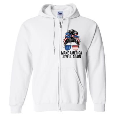 Kamala Harris Tim Walz Waltz 2024 Joyful Warriors Make America Joyful Again Full Zip Hoodie