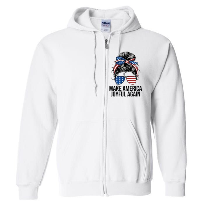 Kamala Harris Tim Walz Waltz 2024 Joyful Warriors Make America Joyful Again Full Zip Hoodie