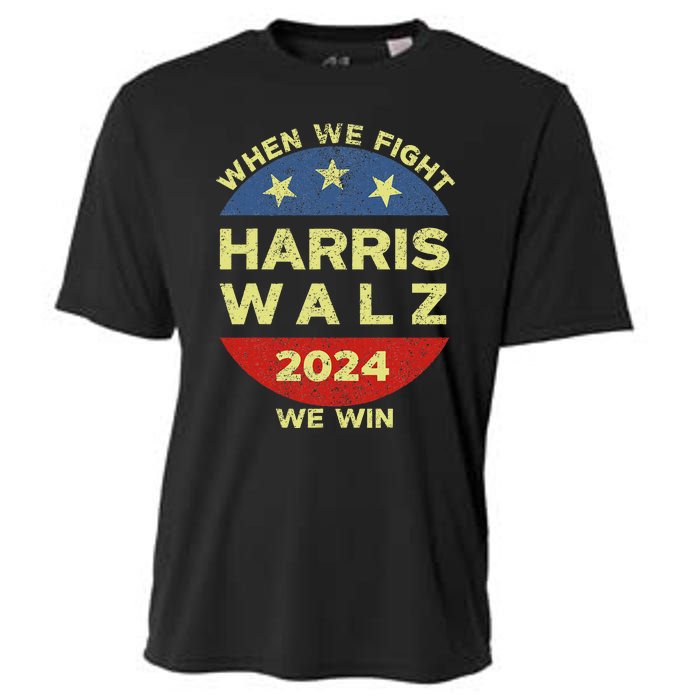 Kamala Harris Tim Walz 2024 When We Fight We Win Cooling Performance Crew T-Shirt